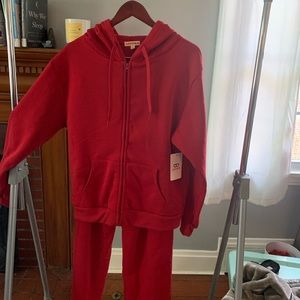 Basic Soft & Comfy Red Matching Set
